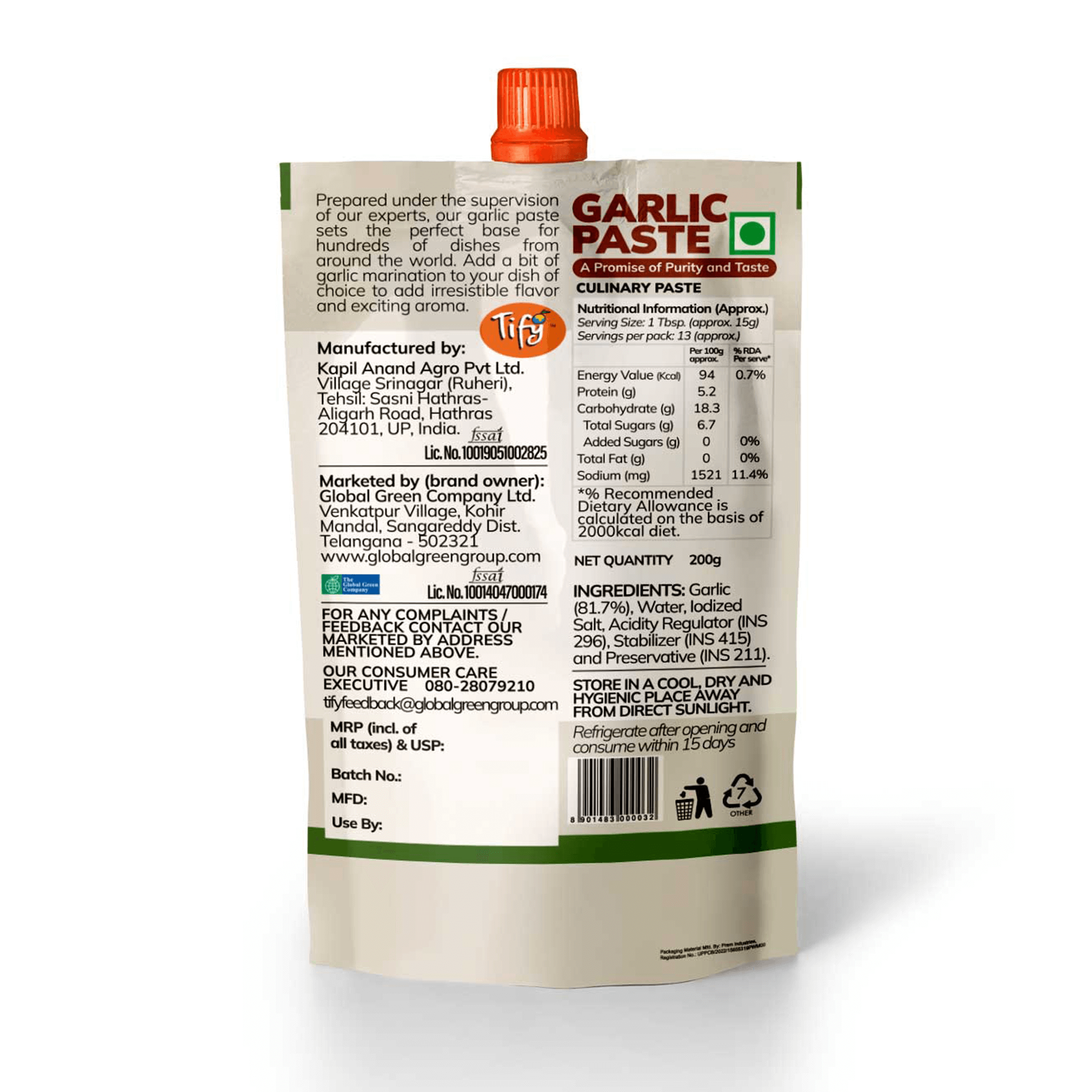 Tify Garlic Paste