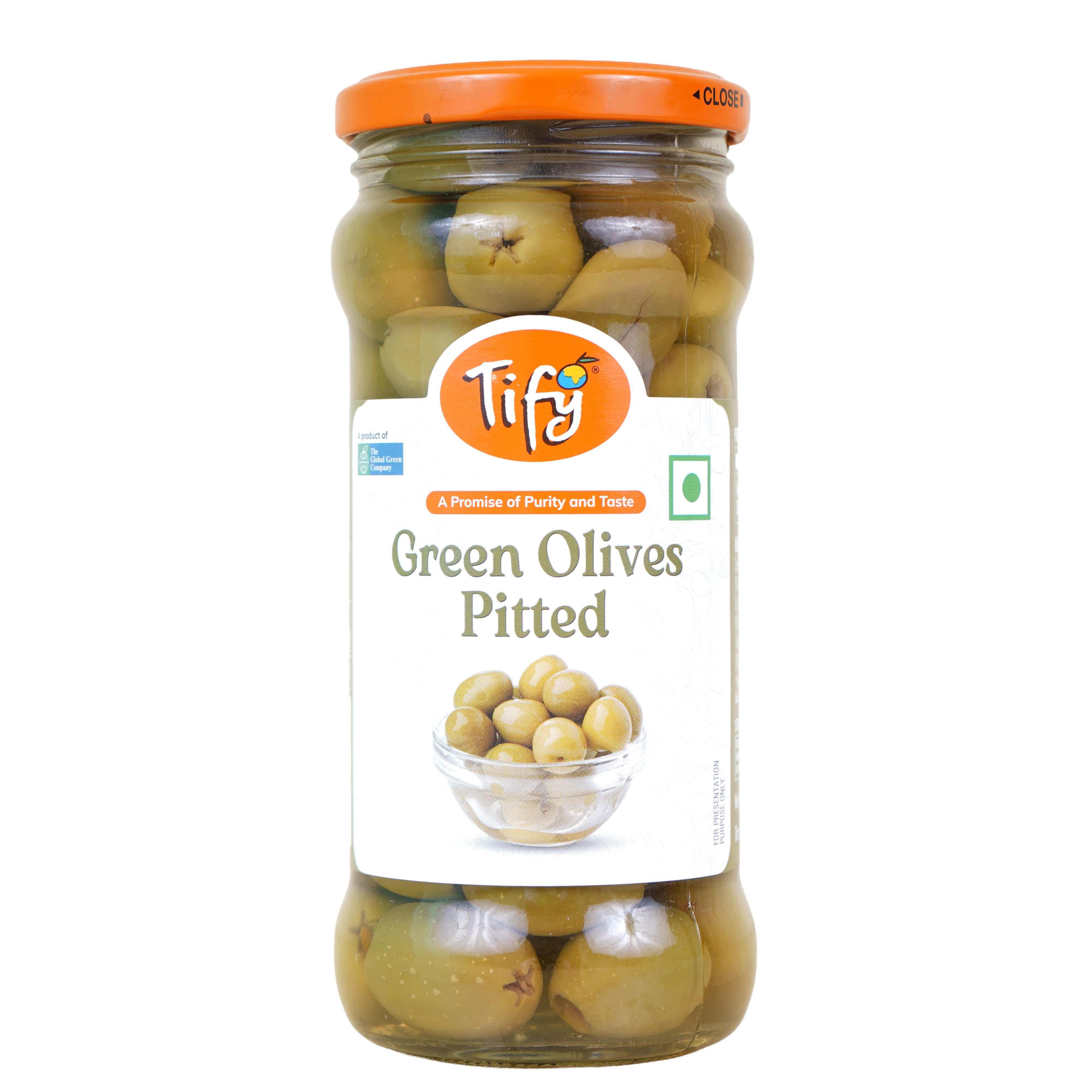 Green Olives -Pitted-Bottle