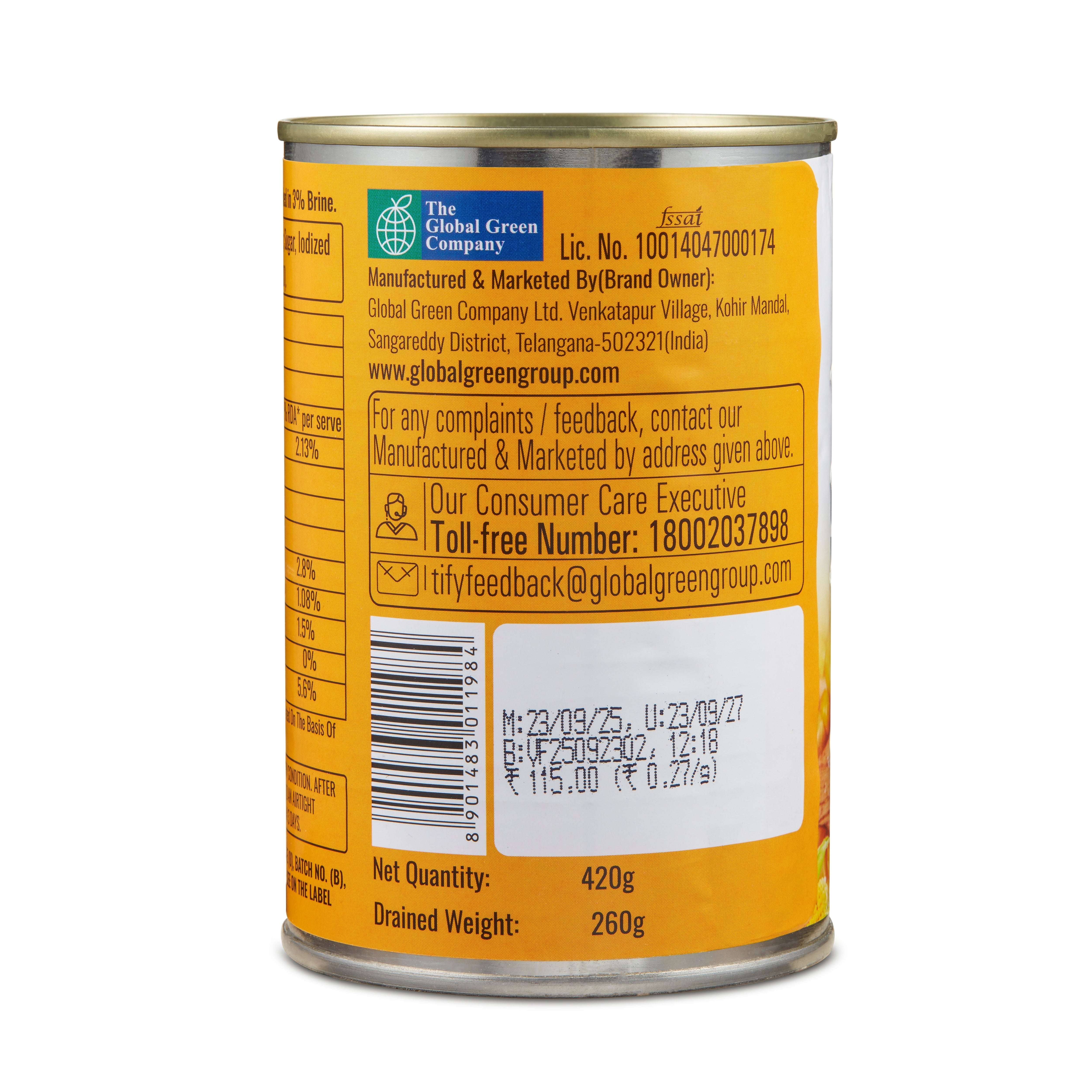 Sweet Corn Kernels 420g