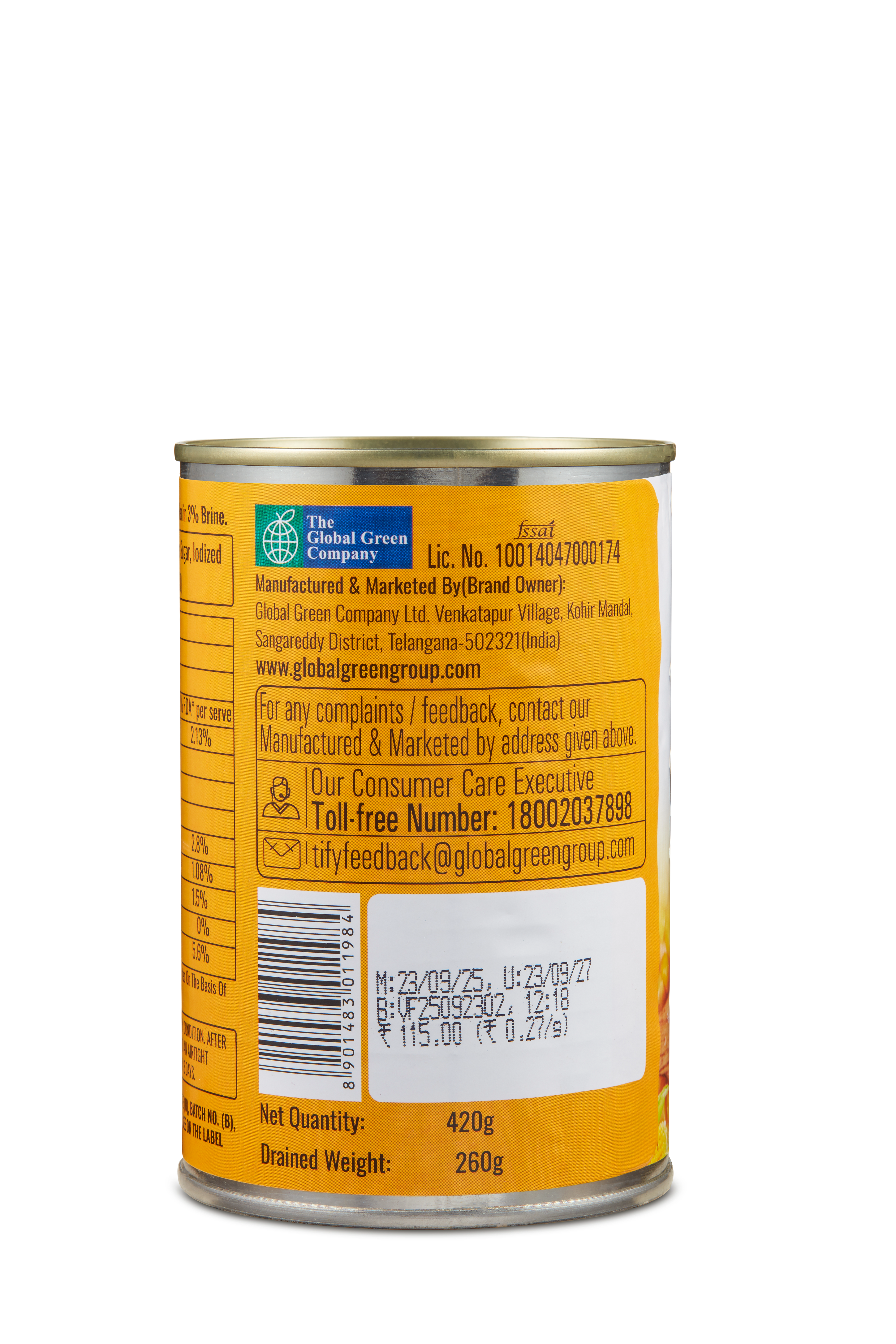 Sweet Corn Kernels 420g